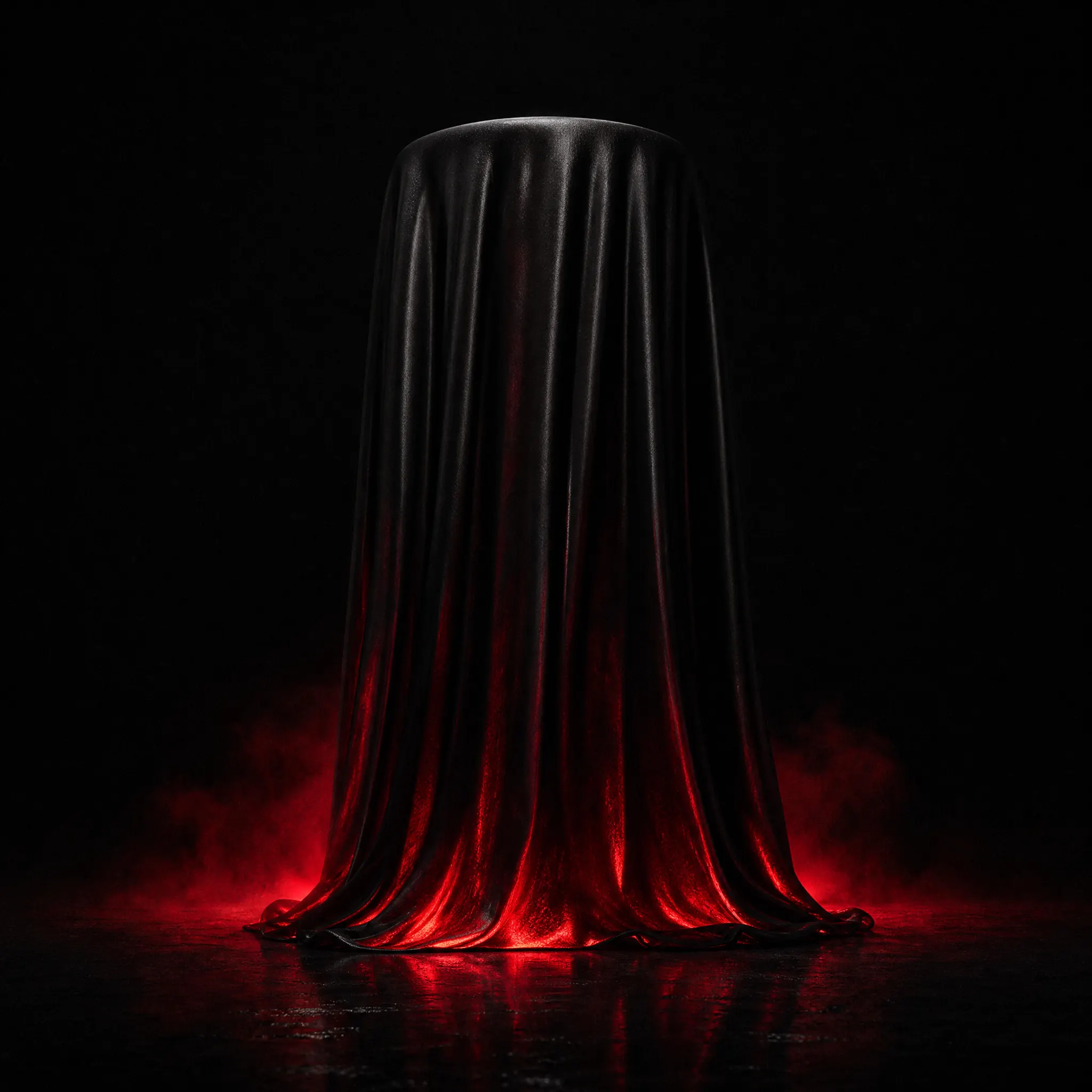 Upcoming Superhuman standing red light booth under a black cover
